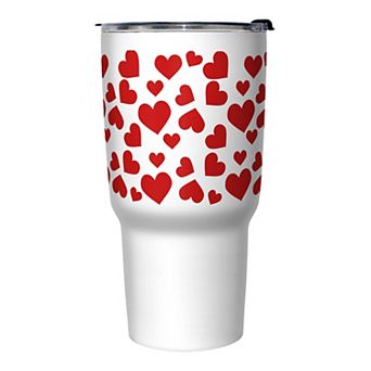 Valentines Red Heart Stainless Steel Travel Mug