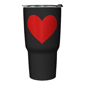 Valentines Red Heart Stainless Steel Travel Mug