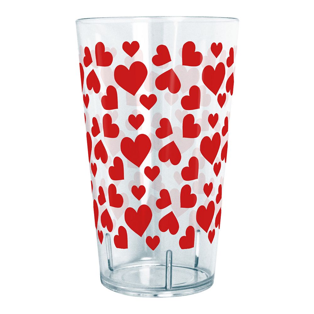 Multicolor Hearts Thermal Tumbler Mug (Mint)