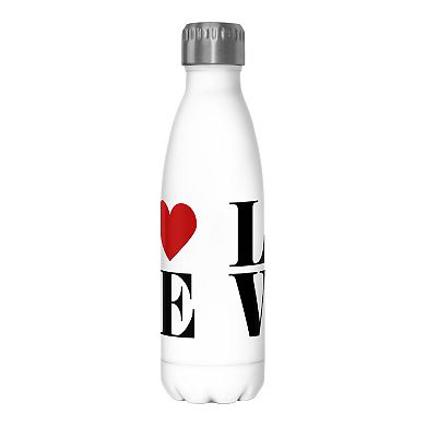 Love Heart Logo Stainless Steel Water Bottle