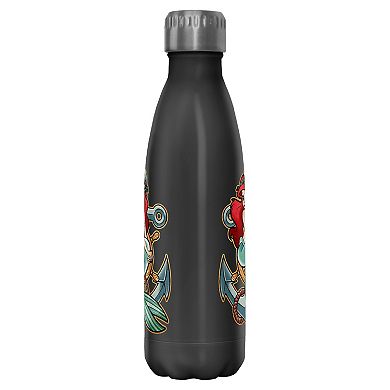Little Mermaid Anchor Stainless Steel Water Bottle