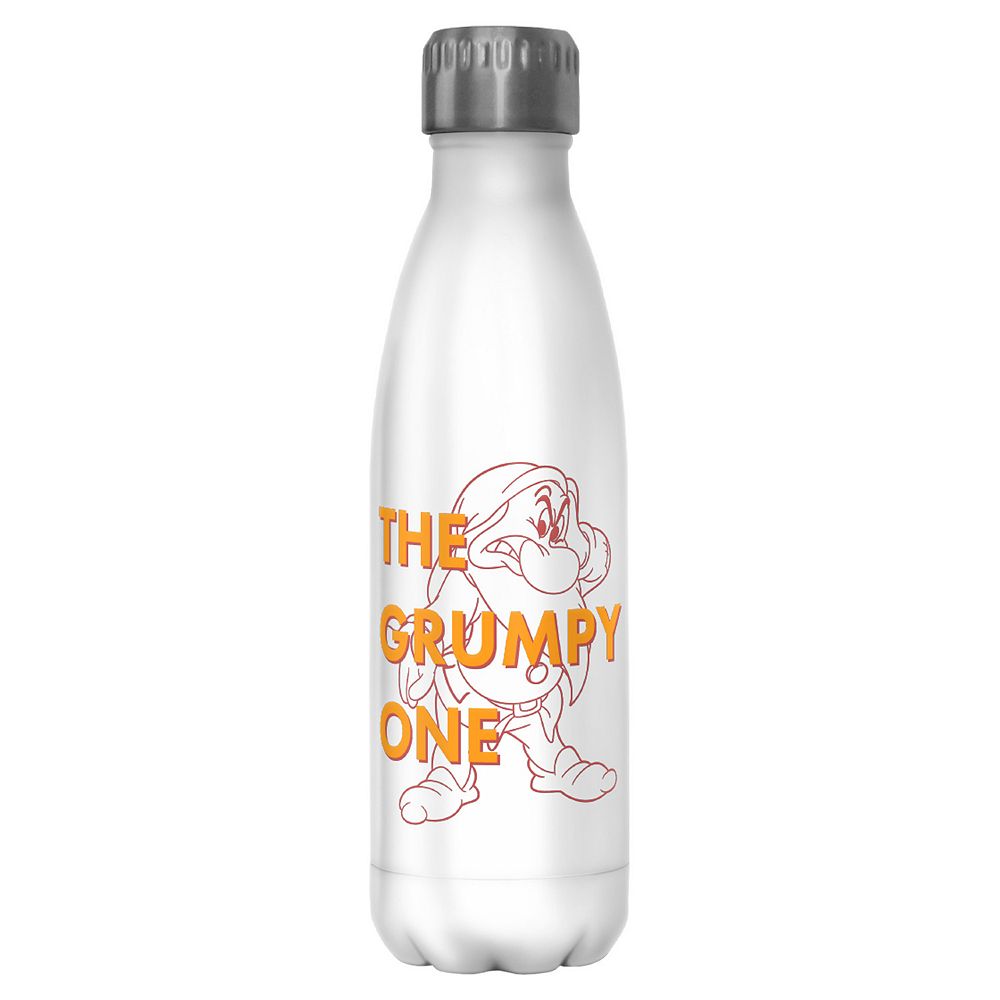 Snow White Grumpy Outlined Stainless Steel Water Bottle