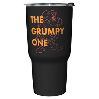 Snow White Grumpy Outlined Stainless Steel Travel Mug