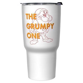 Snow White Grumpy Outlined Stainless Steel Travel Mug