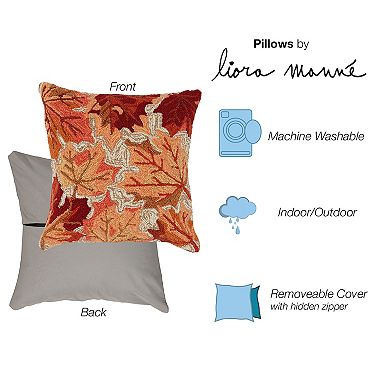 Liora Manne Frontporch Falling Leaves Indoor/Outdoor Pillow