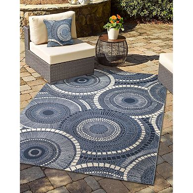 Liora Manne Marina Circles Indoor/Outdoor Pillow
