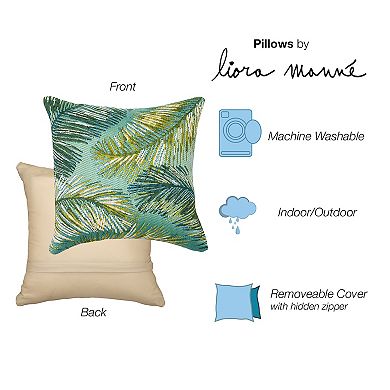 Liora Manne Marina Palm Border Indoor/Outdoor Pillow