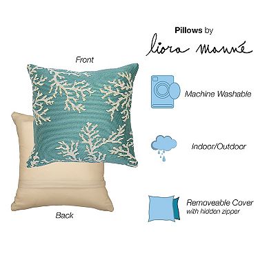 Liora Manne Marina Coral Edge Indoor/Outdoor Pillow