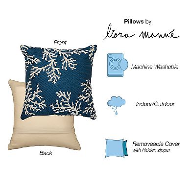 Liora Manne Marina Coral Edge Indoor/Outdoor Pillow