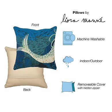 Liora Manne Marina Mermaids Are Real Indoor/Outdoor Pillow