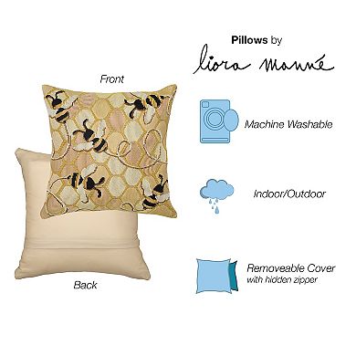 Liora Manne Marina Bee Free Indoor/Outdoor Pillow