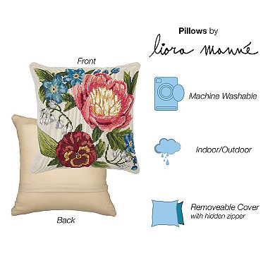 Liora Manne Marina Secret Garden Indoor/Outdoor Pillow