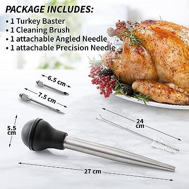 Zulay Kitchen Turkey Baster (Stainless Steel)