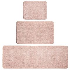 PiccoCasa Bath Mat Memory Foam Bath Rugs for Bathroom, Hot Pink, 24 x 16