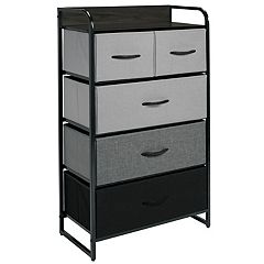 Mdesign Tall Dresser Storage Tower Organizer, 3 Drawers - Black