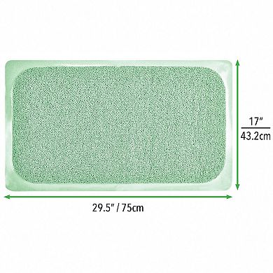 mDesign Loofah Cushioned Suction Bath Mat for Shower Stall, Bathtub