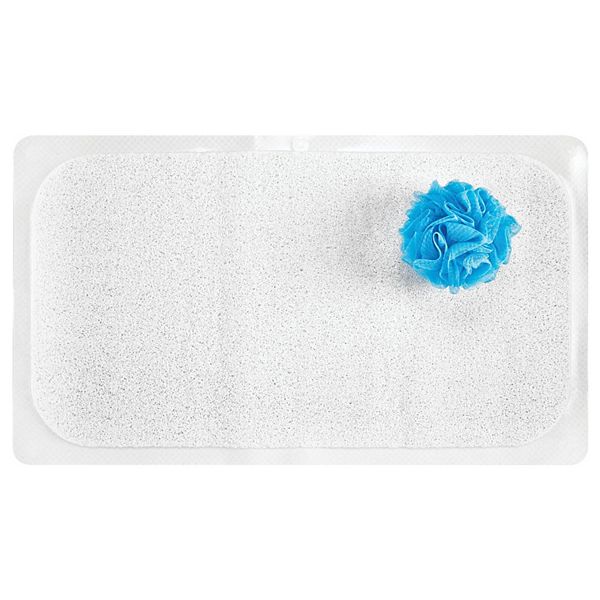 mDesign Loofah Cushioned Suction Bath Mat for Shower Stall, Bathtub