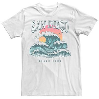 Men's San Diego Beach Wave Surf Tour Tee