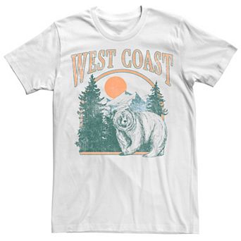 Men's West Coast Grizzly Bear Forest Landscape Tee