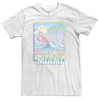 Men's Flamingo Beach Club Miami Stamp Tee