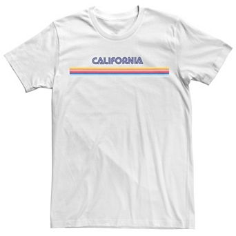 Men's California Colorful Vintage Stripes Tee