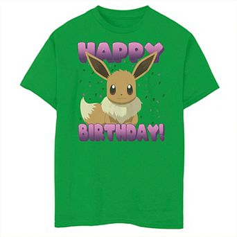 Boys 8-20 Pokemon Happy Eevee Birthday Graphic Tee