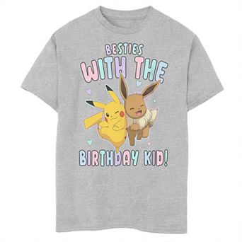 Boys 8-20 Pokemon Besties With The Birthday Kid Graphic Tee