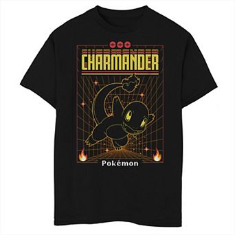 Boys 8-20 Pokemon Charmander Grid Graphic Tee