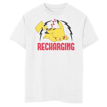Boys 8-20 Pokemon Pikachu Sleeping Recharging Graphic Tee