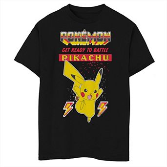 Boys 8-20 Pokemon Get Ready To Battle Pikachu Graphic Tee