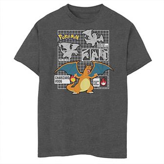 Boys 8-20 Pokemon Charizard Faces Graphic Tee