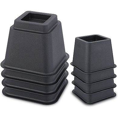 Set of 8 Bed Risers Lifters for Platform Bed Frame, Furniture Riser, 3, 5, 8 in