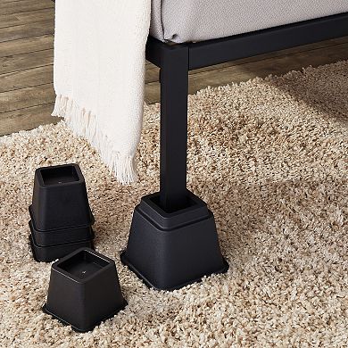 Set of 8 Bed Risers Lifters for Platform Bed Frame, Furniture Riser, 3, 5, 8 in