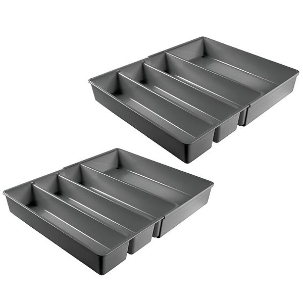 mDesign Expandable Kitchen Drawer Organizer Tray for Utensils
