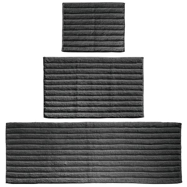 mDesign Soft 100 Cotton Bathroom Spa Mat Rugs/Runner, Set of 3