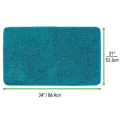 mDesign Non-Slip Microfiber Polyester Heathered Rug - 2 Pack