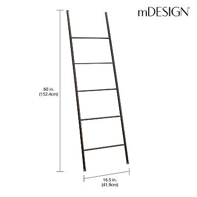 Mdesign metal free standing bath towel ladder storage organization outlet