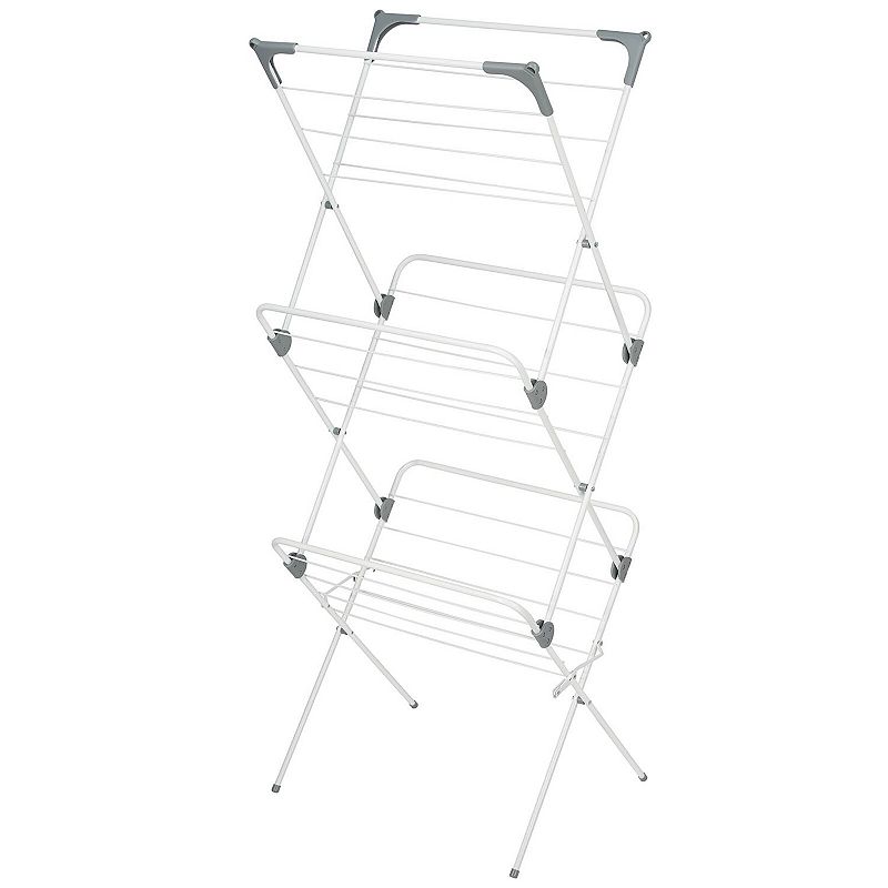 Portsmouth Home Rolling Heavy Duty 3-Tier Laundry Drying Rack