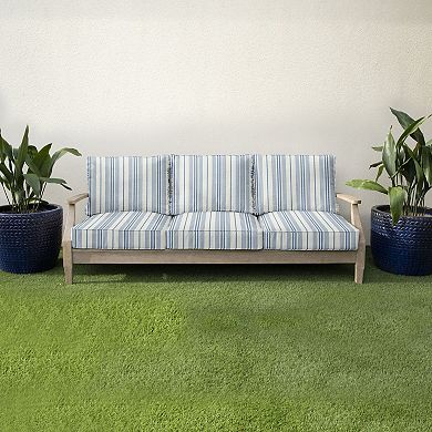 Sorra Home Wellfleet Sea Outdoor/Indoor Deep Seating Bench Cushion Set 27 x 29