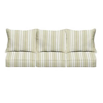 Sorra Home Wellfleet Sea Outdoor/Indoor Deep Seating Pillow and Cushion Set 27 x 30