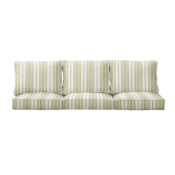 Sorra Home Wellfleet Sea Outdoor/Indoor Deep Seating Bench Cushion Set