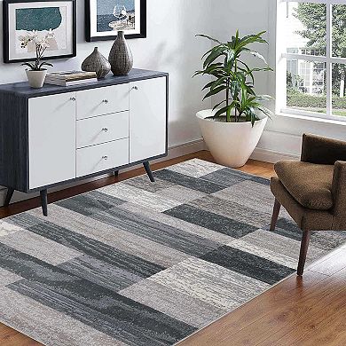 SUPERIOR Rockwood Contemporary Geometric Patchwork Area Rug