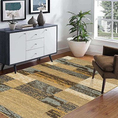 SUPERIOR Rockwood Contemporary Geometric Patchwork Area Rug