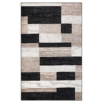 SUPERIOR Rockwood Contemporary Geometric Patchwork Area Rug