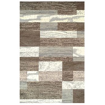 SUPERIOR Rockwood Contemporary Geometric Patchwork Area Rug