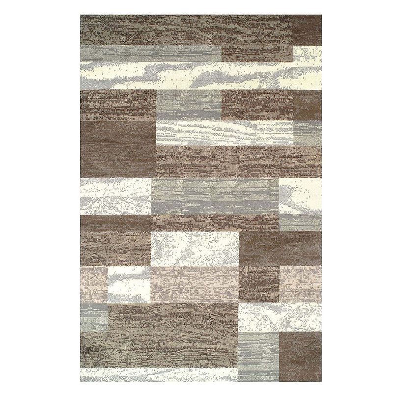 SUPERIOR Rockwood Contemporary Geometric Patchwork Area Rug, Multicolor, 8X10 Ft