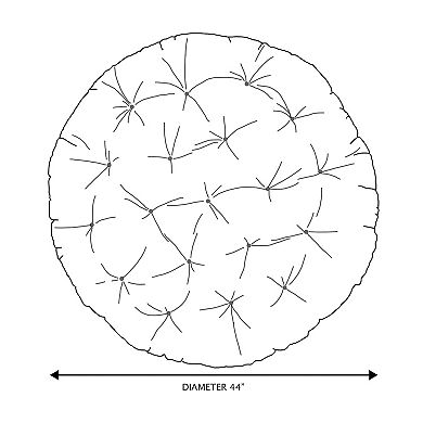 Sorra Home Suede Round Papasan Cushion