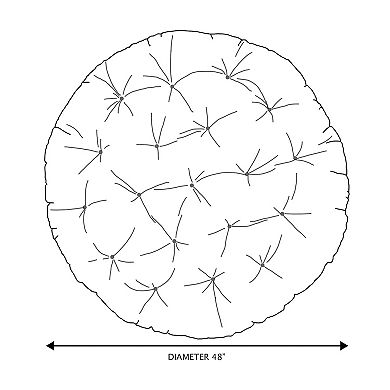 Sorra Home Suede Round Papasan Cushion