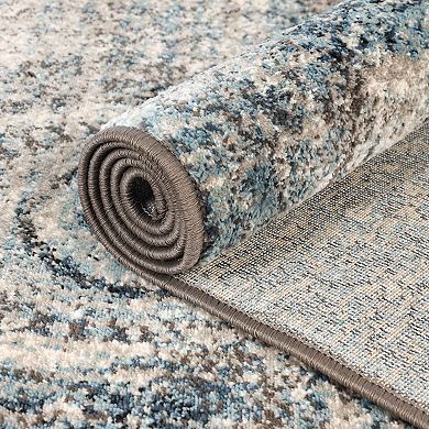 SUPERIOR Salford Contemporary Floral Medallion Indoor Area Rug