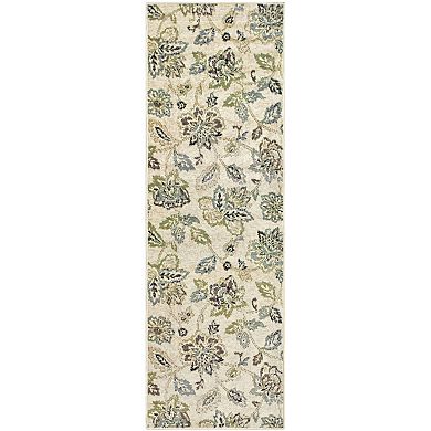 SUPERIOR Jacobean Floral Modern Farmhouse Indoor Area Rug